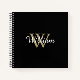 Cuaderno Monograma Personalizado Elegante y Sencillo