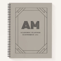 Monograma personalizado minimalista de carbón y ta