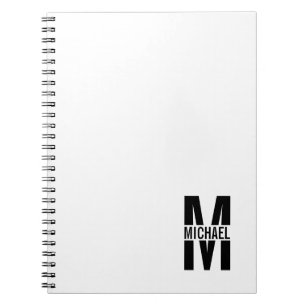 Cuaderno Monograma personalizado y bloc de notas de nombre