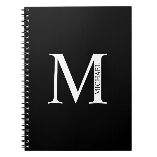 Cuaderno Monograma personalizado y bloc de notas de nombre (Frente)