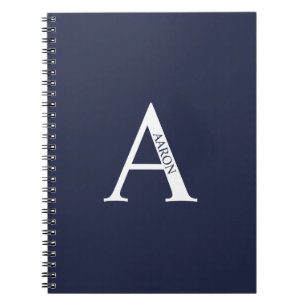 Cuaderno Monograma personalizado y bloc de notas de nombre