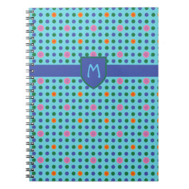 Cuaderno Monograma Polka puntos Personalizado portátil o Jo