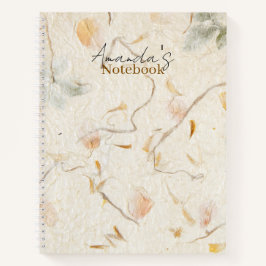 Cuaderno Monograma precioso papel de morera natural