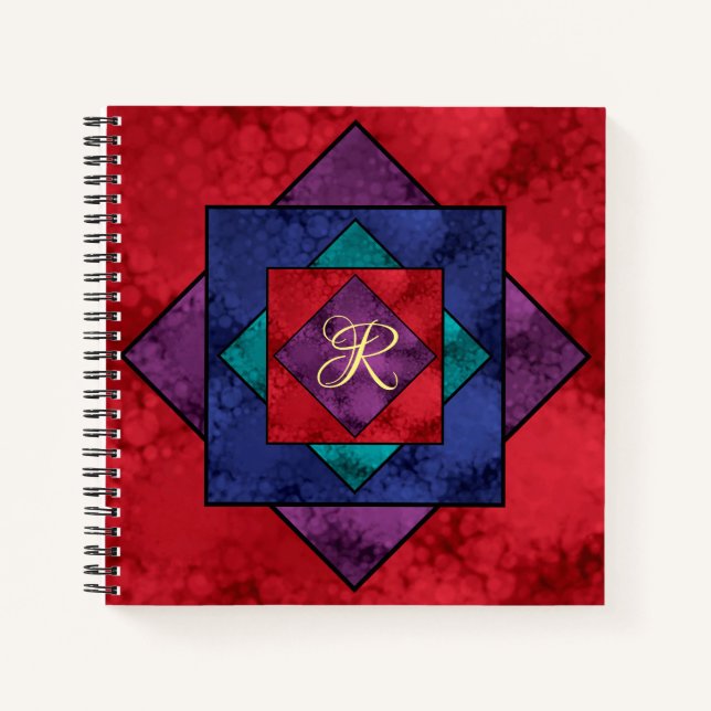 Cuaderno Monograma Quilt Square (Anverso)