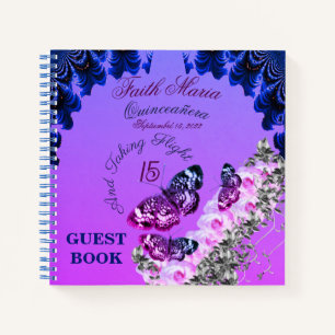 Cuaderno Monograma Quinceañera 15 Y Invitado En Vuelo