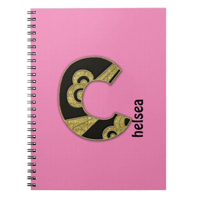 Cuaderno monograma retro - C (Frente)