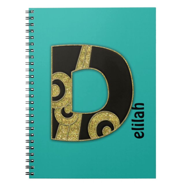 Cuaderno monograma retro - D (Frente)