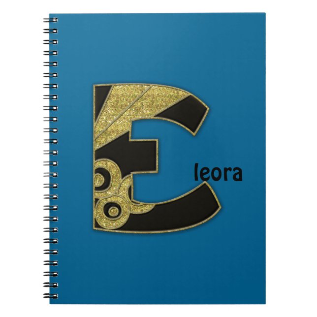 Cuaderno monograma retro - E (Frente)