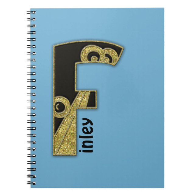 Cuaderno monograma retro - F (Frente)