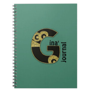 Cuaderno monograma retro - G