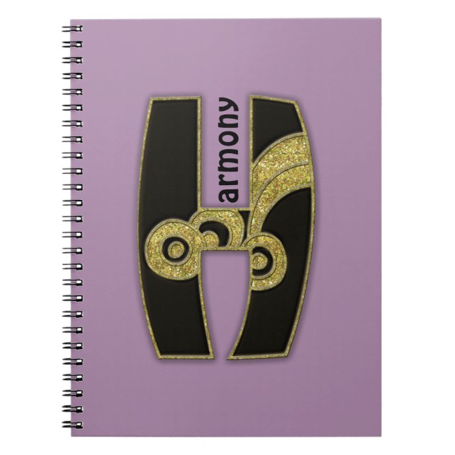 Cuaderno monograma retro - H (Frente)