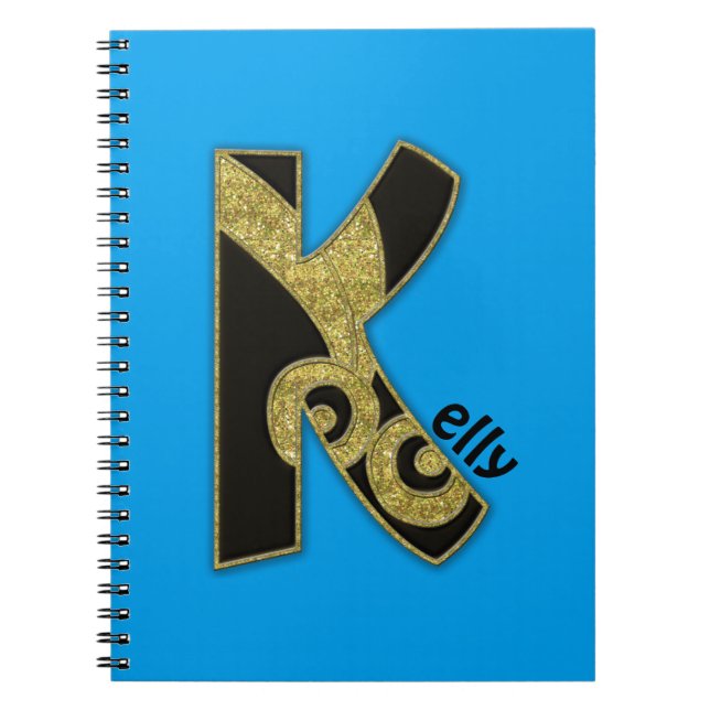 Cuaderno monograma retro - K (Frente)