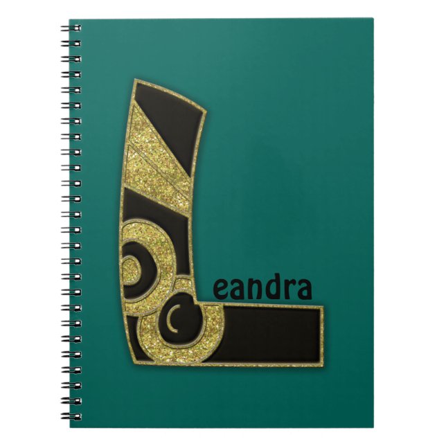 Cuaderno monograma retro - L (Frente)
