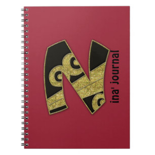 Cuaderno monograma retro - N