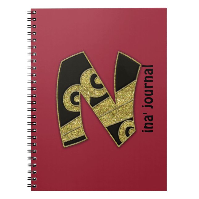Cuaderno monograma retro - N (Frente)