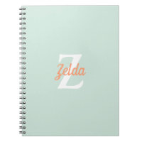 Monograma Retro Personalizado Verde Limón Naranja