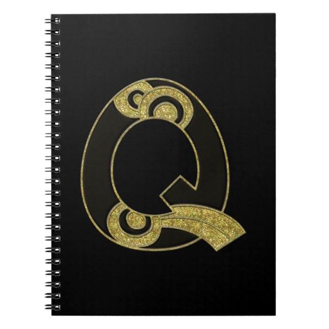 Cuaderno monograma retro - Q (Frente)