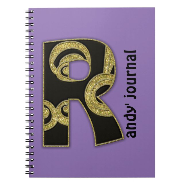 Cuaderno monograma retro - R (Frente)