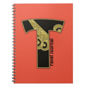 Cuaderno monograma retro - T