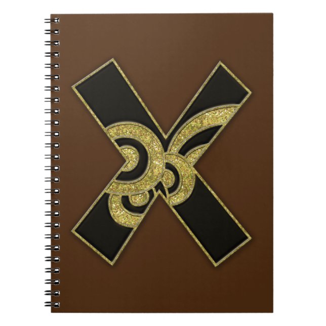 Cuaderno monograma retro - X (Frente)