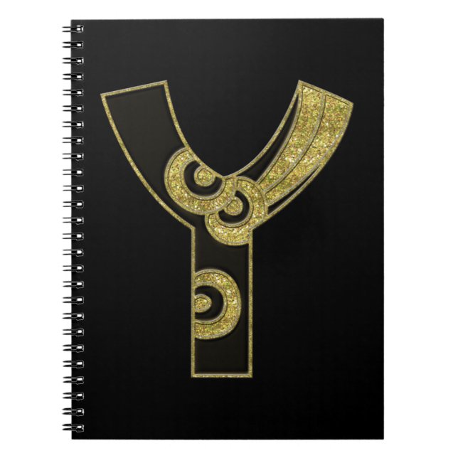 Cuaderno monograma retro - Y (Frente)