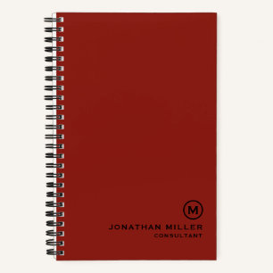 Cuaderno Monograma rojo profesional 5,5 x 8,5 Espiral