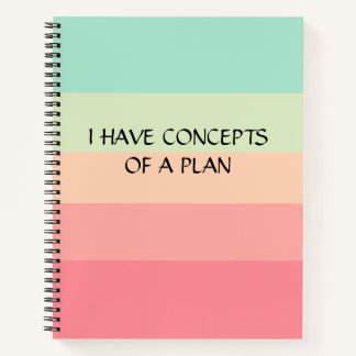 Cuaderno Monograma rosa de banda horizontal de bloque de co