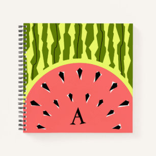 Cuaderno Monograma rosa de la banda de la sandía