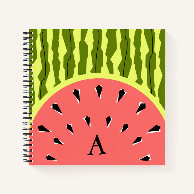 Cuaderno Monograma rosa de la banda de la sandía (Anverso)
