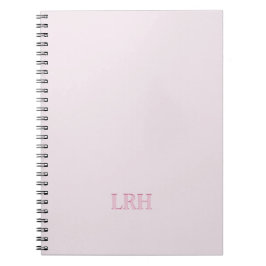 Cuaderno Monograma rosa inicial Minimalista moderno