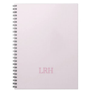 Cuaderno Monograma rosa inicial Minimalista moderno