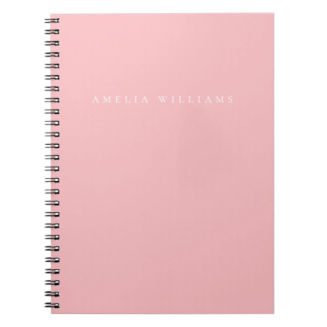 Cuaderno Monograma Rosa Minimalista Elegante (Frente)