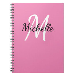 Cuaderno Monograma Rosa Mínimo Giral + Inicial