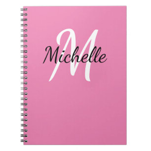 Cuaderno Monograma Rosa Mínimo Giral + Inicial