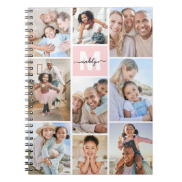 Cuaderno Monograma Rosa Rubor Fotográfico