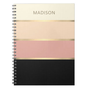 Cuaderno Monograma Rubor de banda ancha Girly