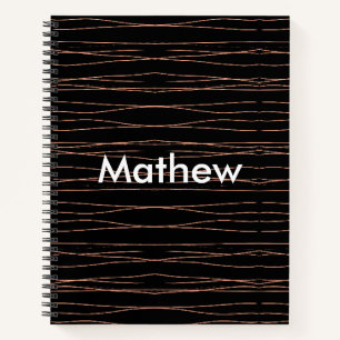 Cuaderno Monograma simple añada su letra de nombre man mini