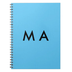Cuaderno Monograma simple añada su letra de nombre man mini