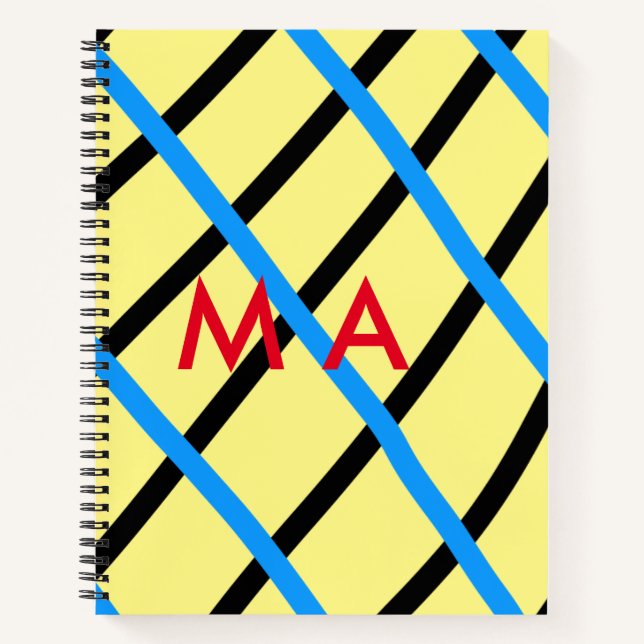 Cuaderno Monograma simple añada su letra de nombre man mini (Anverso)