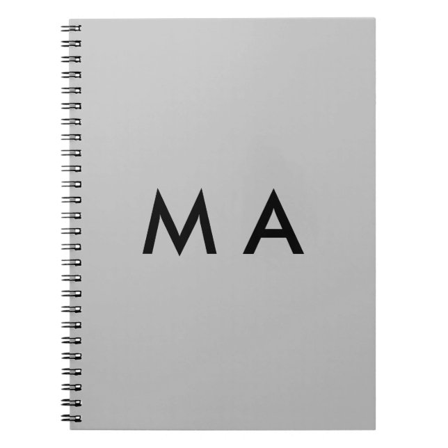 Cuaderno Monograma simple añada su letra de nombre man mini (Frente)