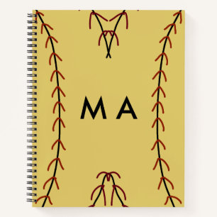 Cuaderno Monograma simple añada su letra de nombre man mini
