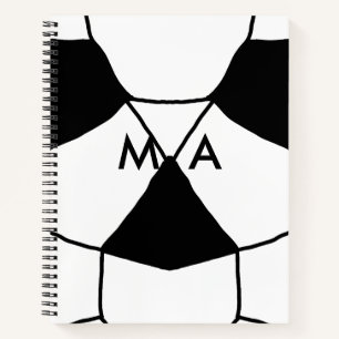 Cuaderno Monograma simple añada su letra de nombre man mini