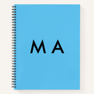 Cuaderno Monograma simple añade tu letra nombre hombre mini