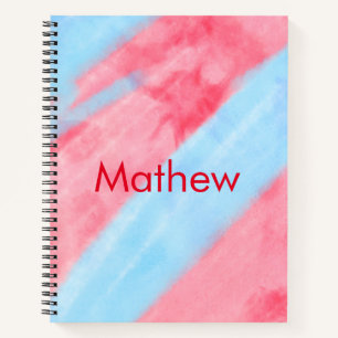 Cuaderno monograma simple de letra inicial añada su nombre 