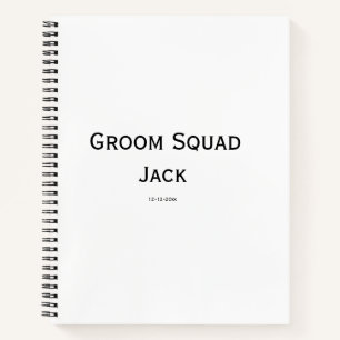 Cuaderno monograma simple personalizado añade tu nombre bod