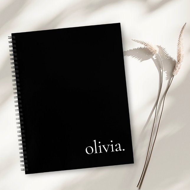 Cuaderno Monograma simple profesional en blanco y negro (Subido por el creador)