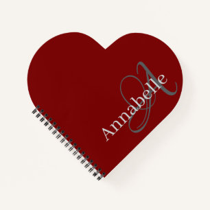 Cuaderno Monograma simple y elegante y planificador de nomb