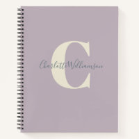 Monograma simple y personalizado en Lilac 