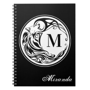 Cuaderno Monograma tribal del lobo