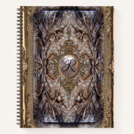 Cuaderno Monograma único elegante de Abroath